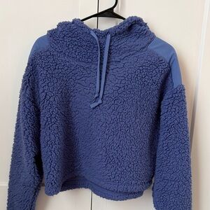Zella Cowl Neck Purple Sherpa Sweater